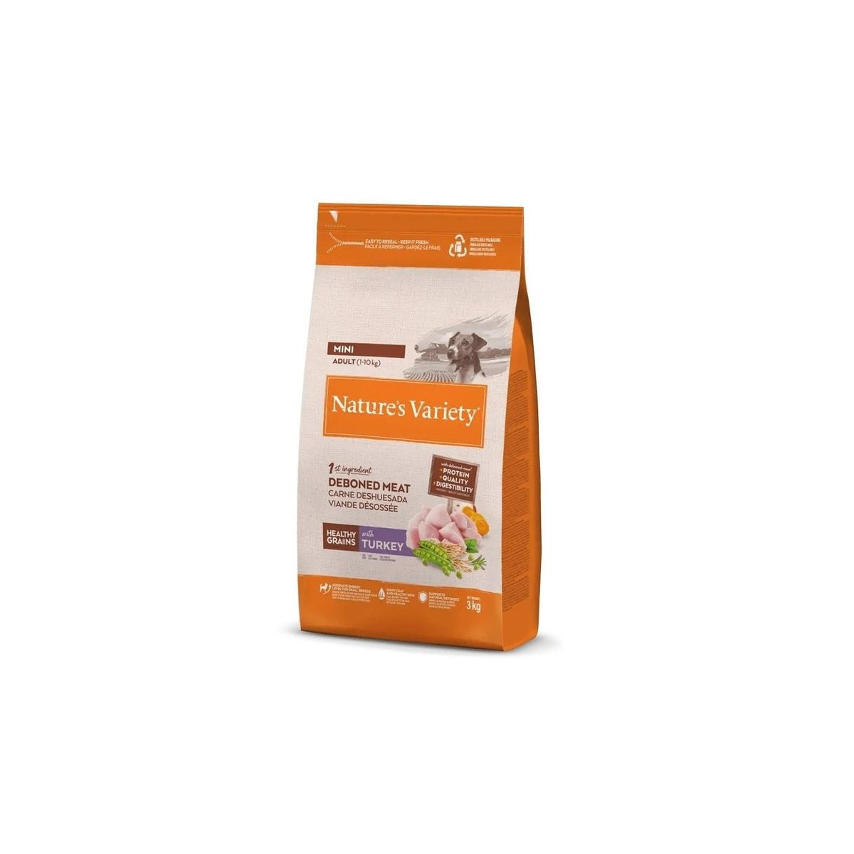 Croquettes Chien Miniature Nature's Dinde 3kg - Santé Articulaire