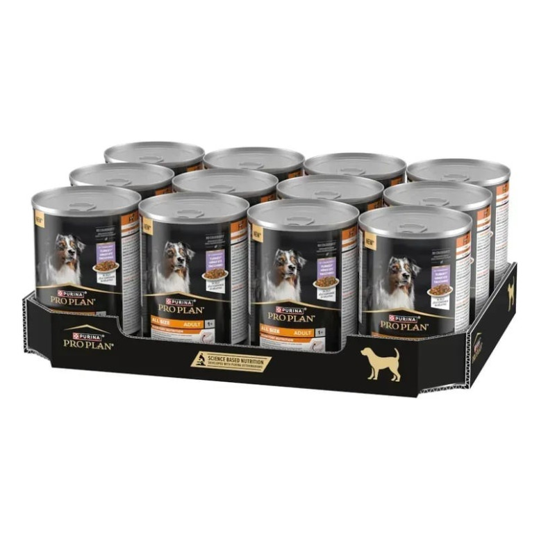 PROPLAN pâtée dinde gelée chien adulte 400g - Nutrition optimale