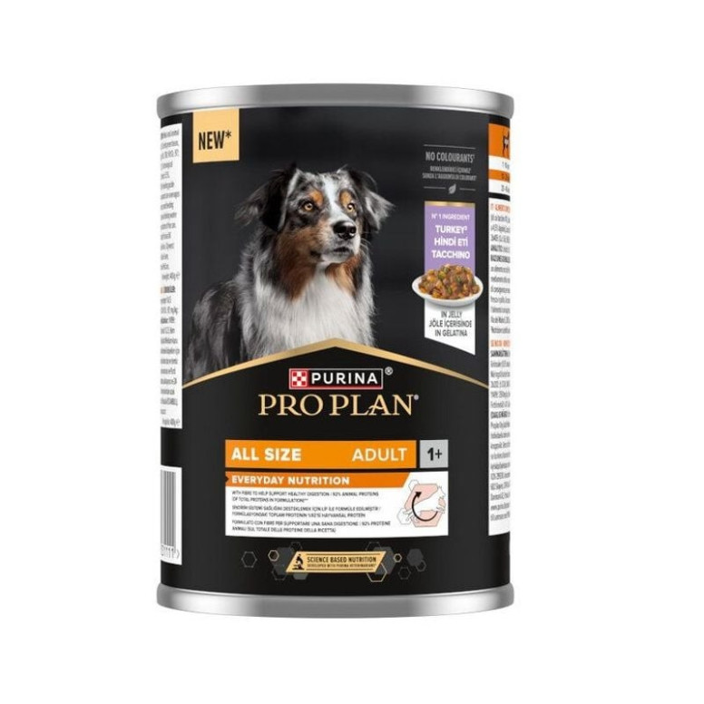 PROPLAN pâtée dinde gelée chien adulte 400g - Nutrition optimale