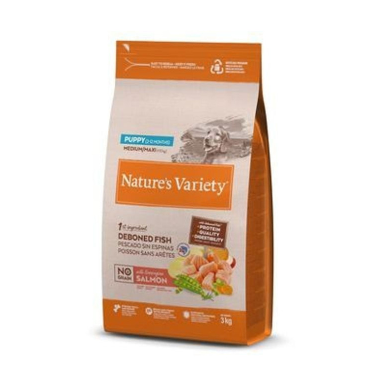 Croquettes Chiot Saumon Nature's Variety 3kg - Sans Céréales & Oméga-3