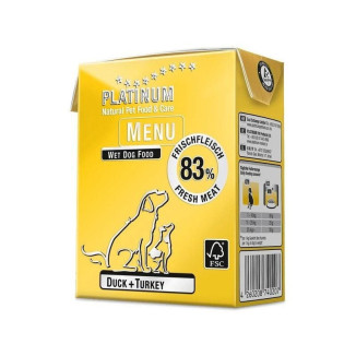 Pâtée chien Martin Selliér Canard-Dinde 83% viande fraîche 375g