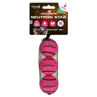 Dog Comets : 3 balles tennis rose - Rebond ultra résistant
