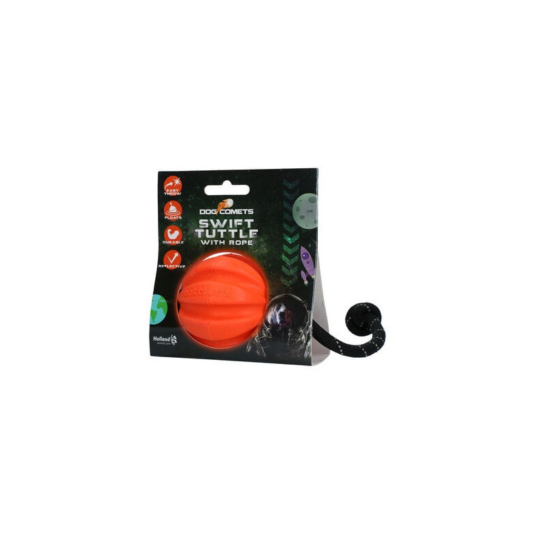 Balle chien Dog Comets Meteorite orange - Corde pour jeux intenses