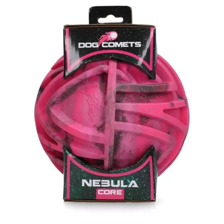 Balle chien Dog Comets Nebula Rose 18cm - Jeu intense et durable