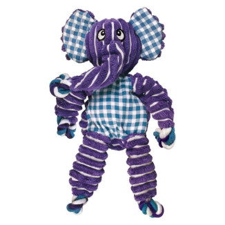Jouet KONG Éléphant Floppy - Corde & Couineur pour Chien (L)