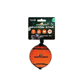 Dog Comets : balle tennis orange 6 cm, résistante, couineur intégré