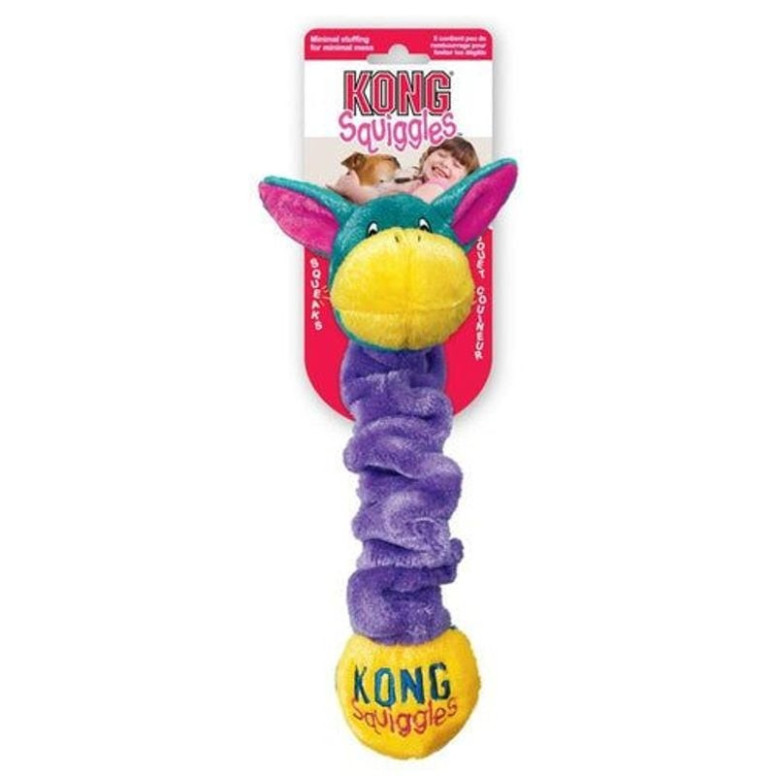 KONG Squiggles (M) 27 cm : jouet couineur pour chiens actifs et chiots