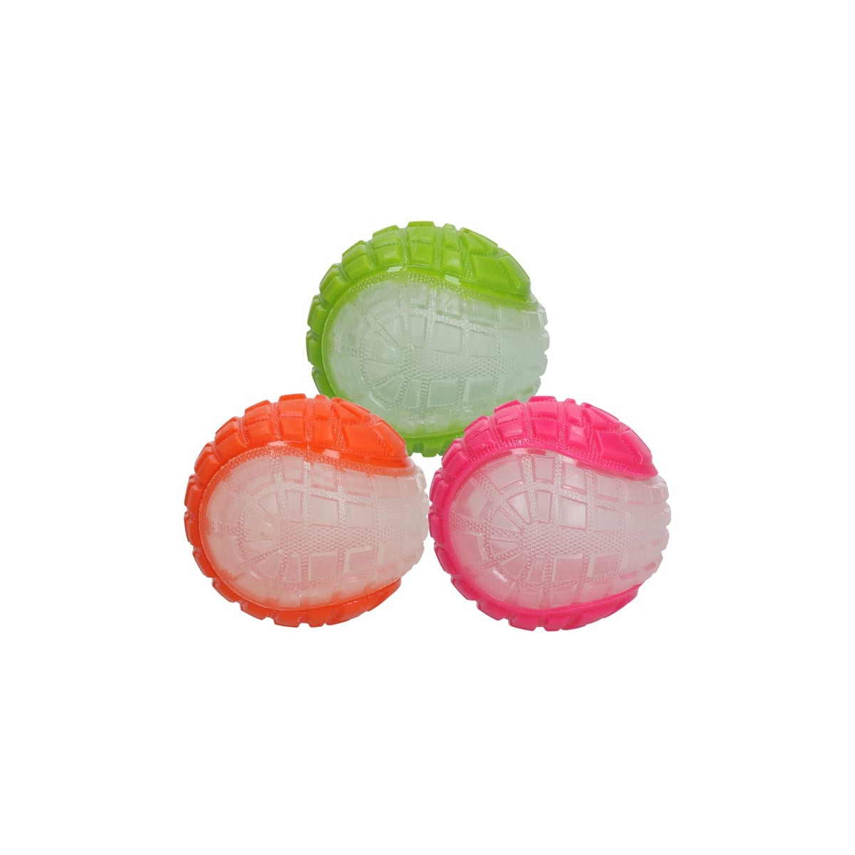 Dog Comets Moon Vert Phosphorescent - Jouet chien brillant 7,5 cm