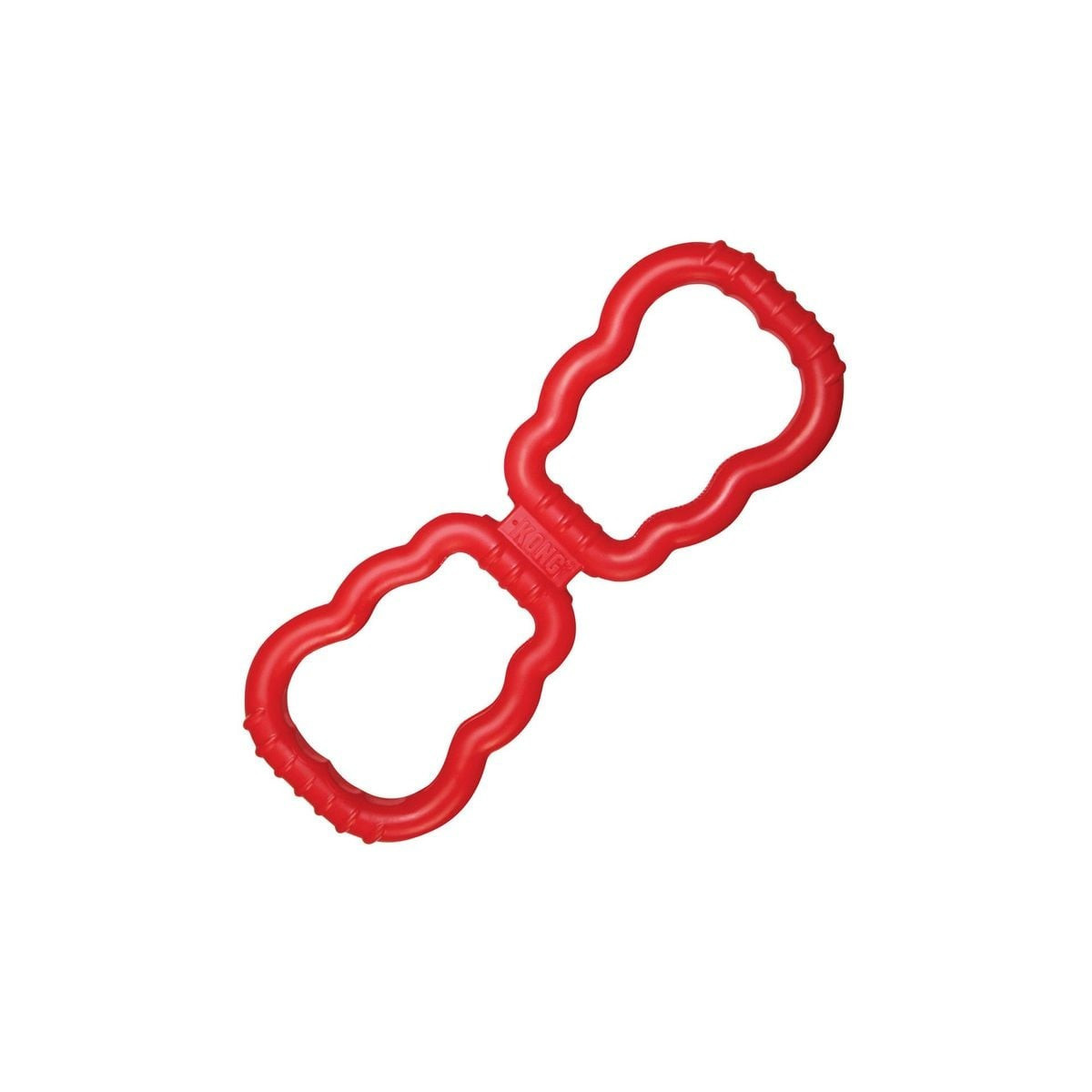 Jouet KONG Tug Rouge : Tir interactif caoutchouc naturel pour chien