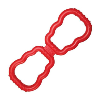 Jouet KONG Tug Rouge : Tir interactif caoutchouc naturel pour chien