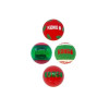 KONG Balles Festives x4 - Jouets Rebondissants pour Chien Moyen - Noël