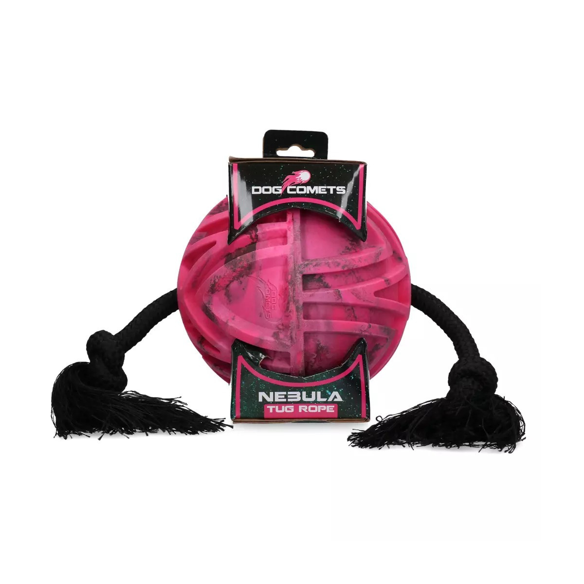 Jouet chien Dog Comets Nebula - Corde rose 18cm, durable et flottant