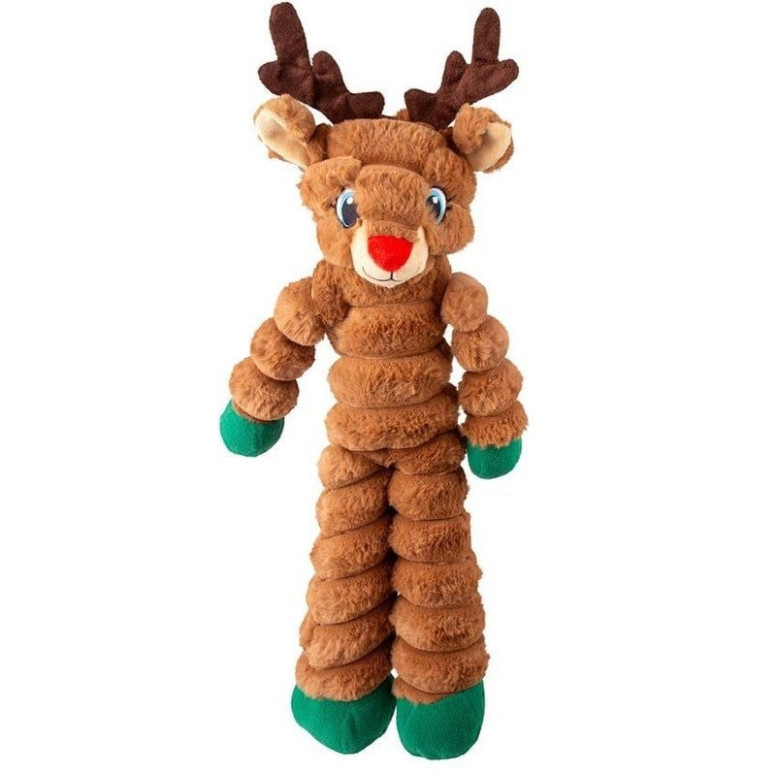 Jouet KONG Renne XL - Peluche crépitante et sifflet pour chien festif