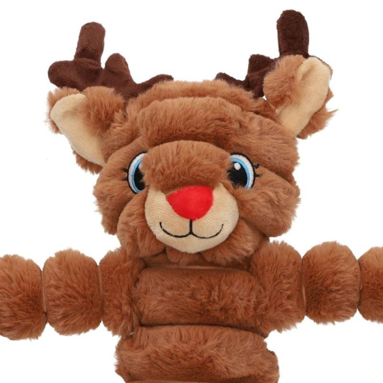 Jouet KONG Renne XL - Peluche crépitante et sifflet pour chien festif