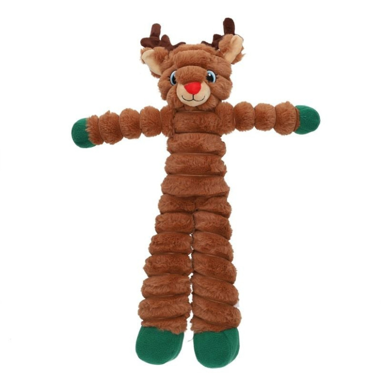Jouet KONG Renne XL - Peluche crépitante et sifflet pour chien festif