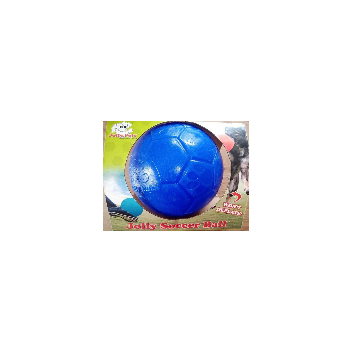 Jouet chien Jolly Pets Ball L Bleu 20cm - Résistant et flottant