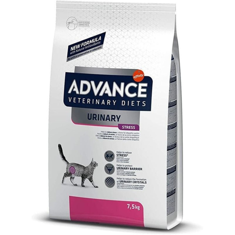 Croquettes Advance Urinary Stress - Santé urinaire chat 7,5 kg
