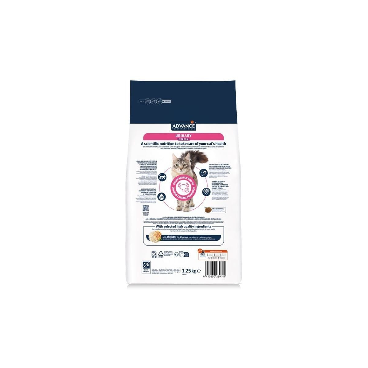 Croquettes Advance Urinary Stress - Santé urinaire chat 7,5 kg