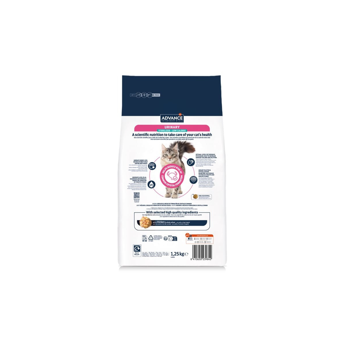 Croquettes Advance Diets Chat Poulet - Urinaire & Maigre 2,5 kg