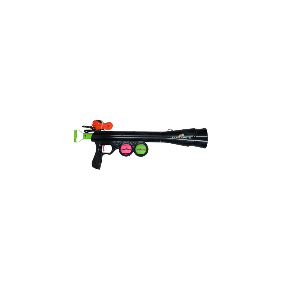 Lance-balles Dog Comets Bazooka : 20m de portée, 9 réglages, 2 balles