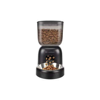 Distributeur Flamingo 3L - Auto-nourrisseur chat avec message vocal