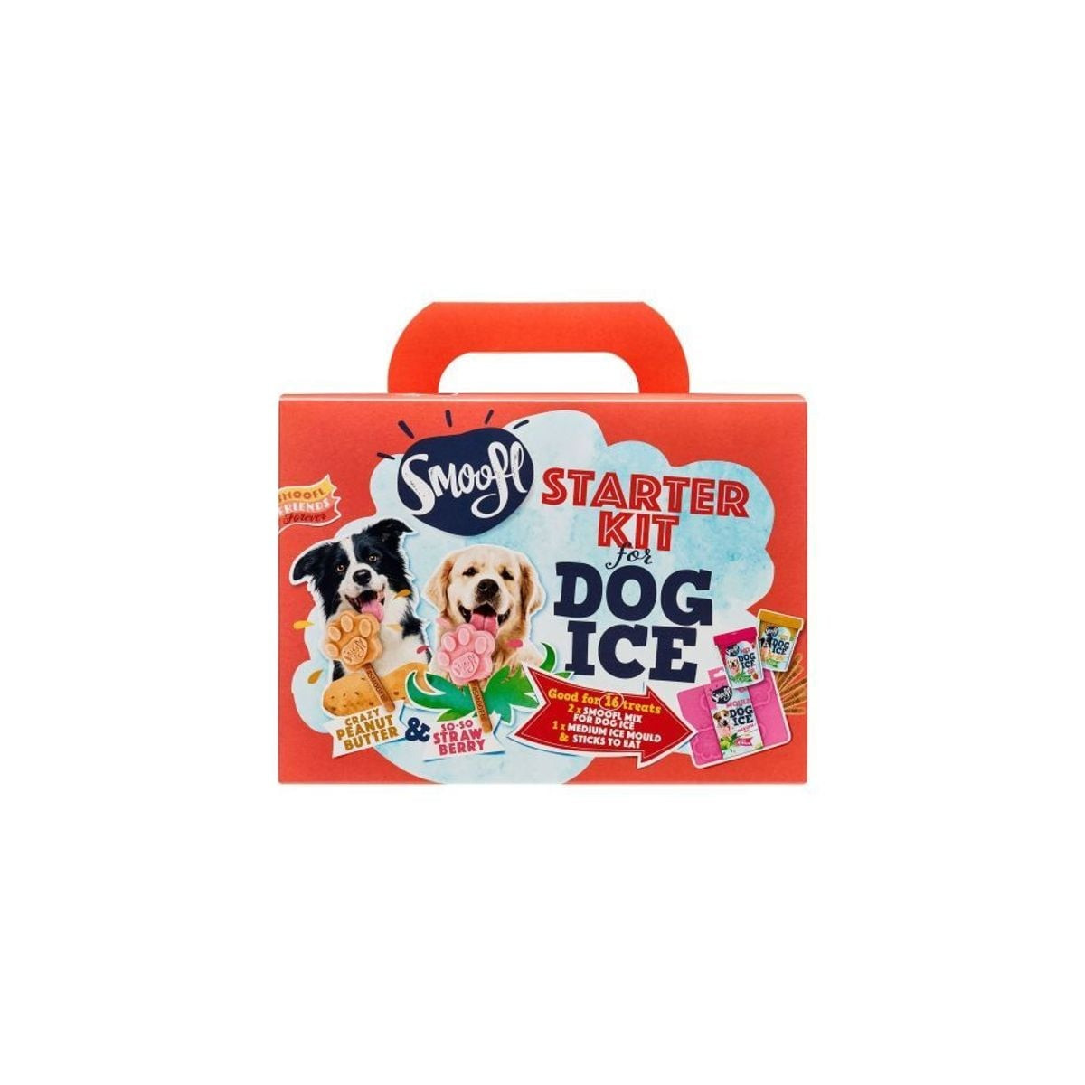 Kit Smoofl Glaces Chien Moyen : 2 saveurs + moule patte