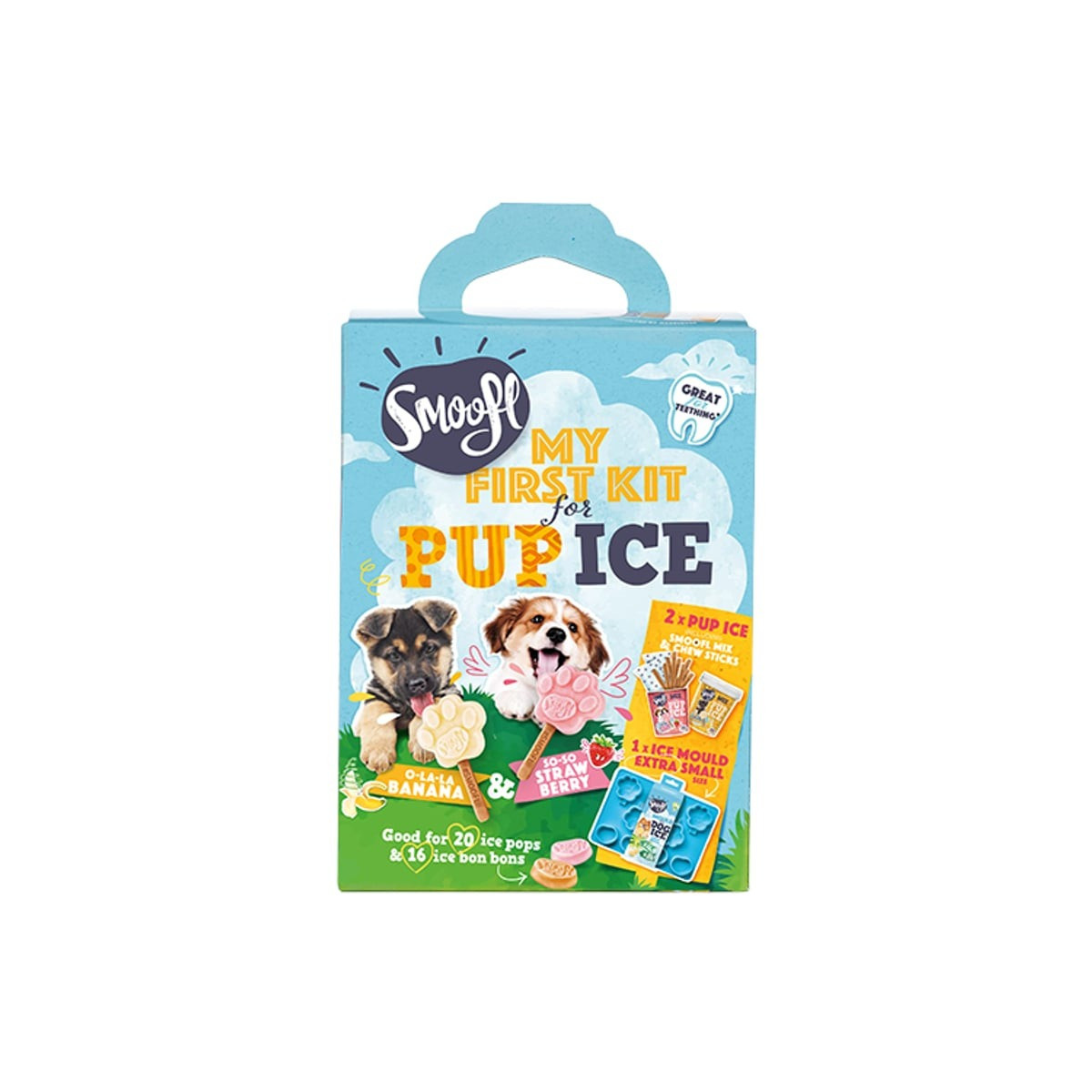 Kit Smoofl Glaces Chiots : 2 saveurs + moule - Récompenses apaisantes