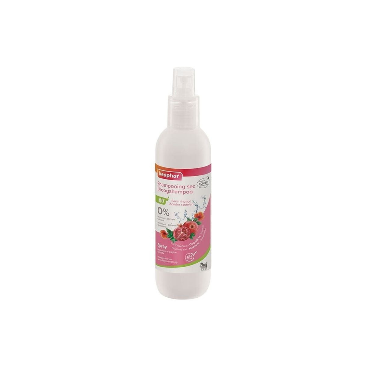 Shampoing sec bio Beaphar 200 ml : Nettoyage doux chien & chat