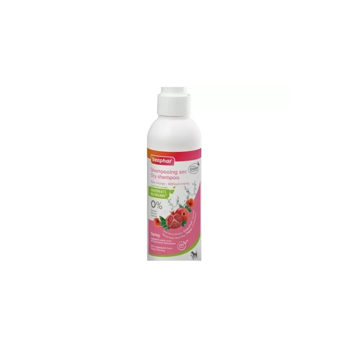 Shampoing sec bio Beaphar 200 ml : Nettoyage doux chien & chat