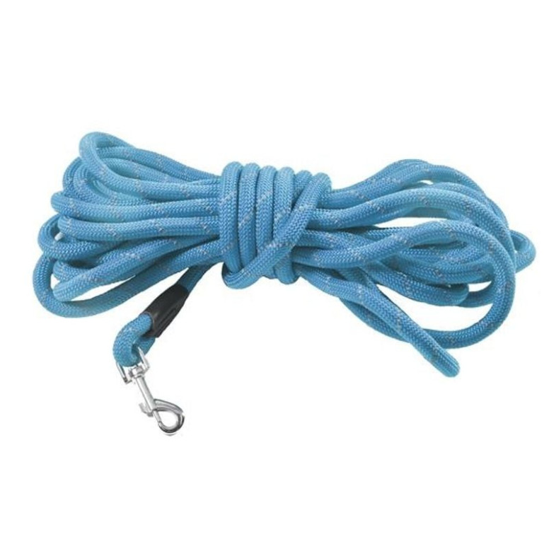 Longe CROCI Bobby Walk 10m bleu - Liberté sécurisée pour chien