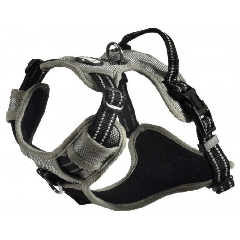 Harnais CROCI Rando Walk XL gris : anti-traction pour chien 53-82cm