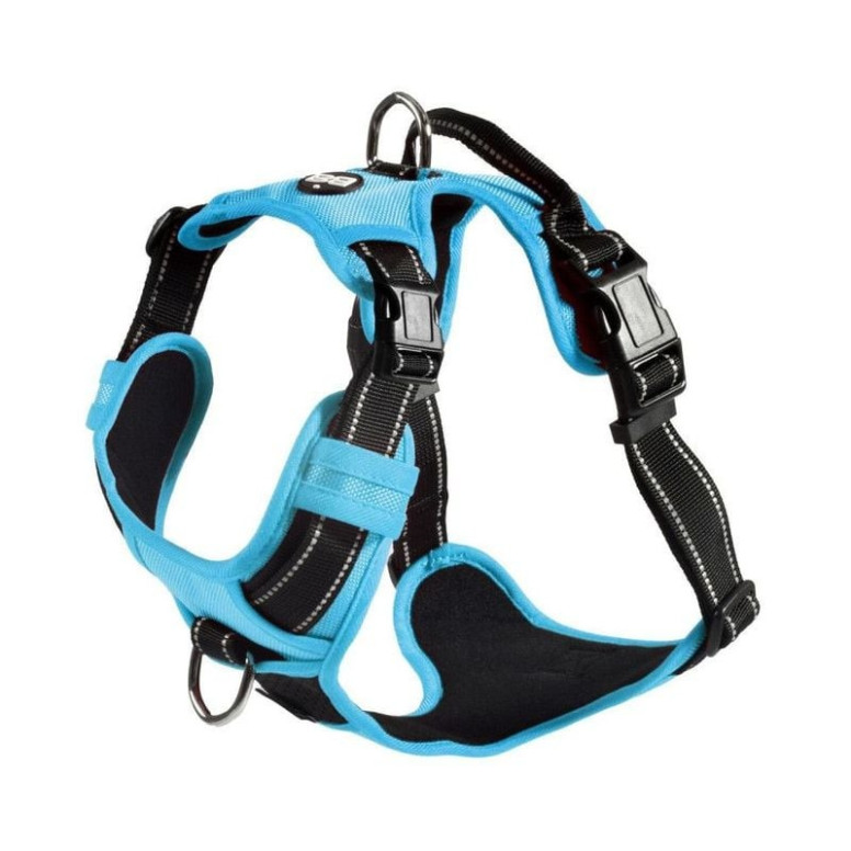 Croci Bobby Rando Walk : Harnais anti-tir bleu S pour chien 32-48cm
