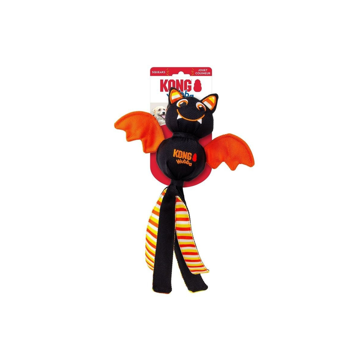 Jouet KONG Wubba Bat Halloween L - Interactif & Résistant pour Chiens