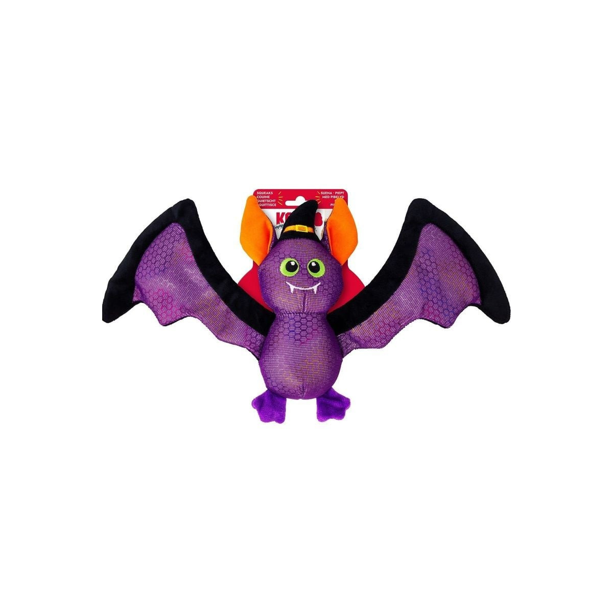 KONG Halloween Chauve-Souris - Jouet craquant, siffleur, taille Medium
