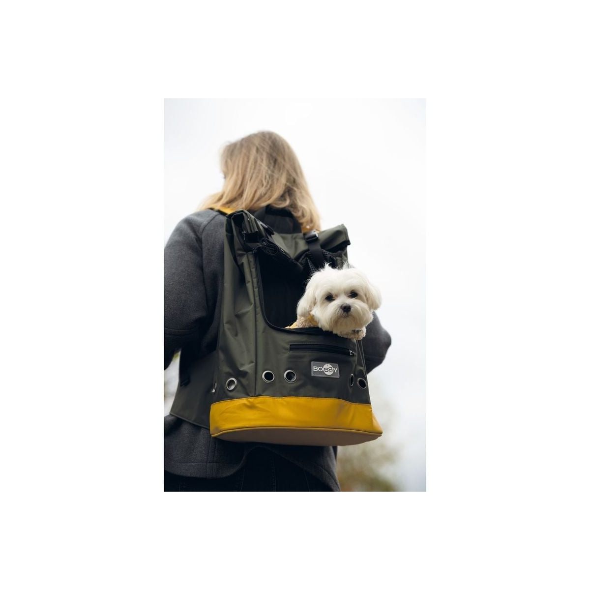 Sac à dos BOBBY kaki : Transport confortable chien/chat jusqu'à 8kg