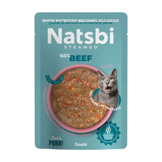 Gosbi Pâtée Chat Bœuf 80g - Sans Céréales, Cuisson Vapeur
