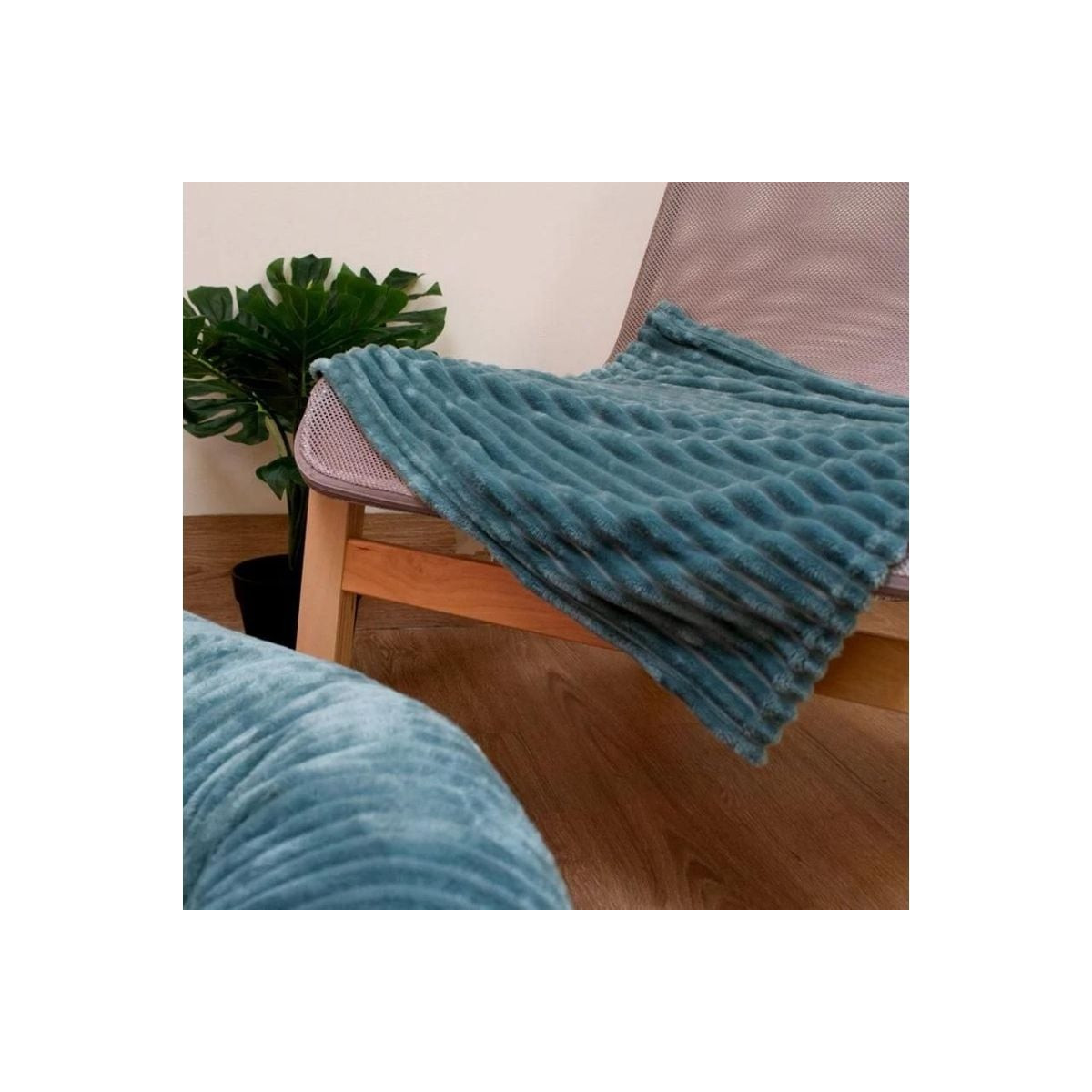 Plaid Croci Hyg : Isolation thermique, turquoise 70x50cm chien et chat