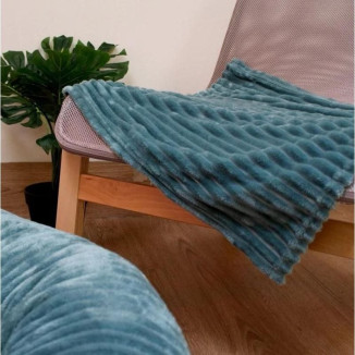 Plaid Croci Hyg : Isolation thermique, turquoise 70x50cm chien et chat