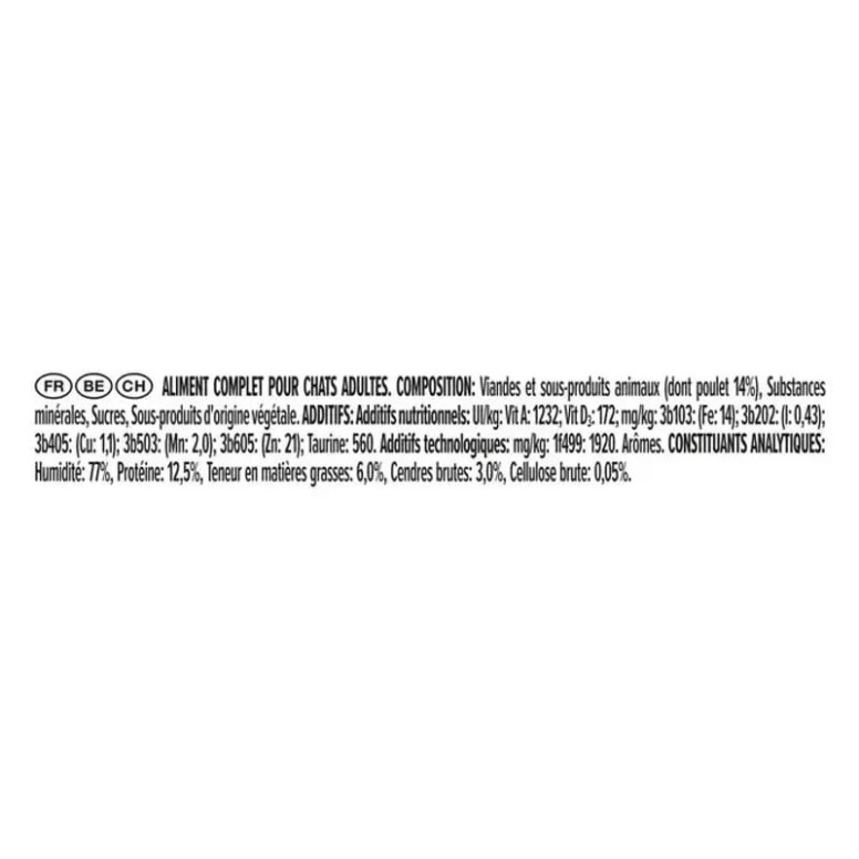 Proplan pâtée chat adulte poulet terrine 85g - Nutrition optimale