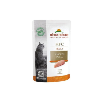 Nourriture Gelée Chat Poulet Almo Nature - HFC, Sans Gluten, 55g