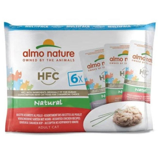 Almo Nature pâtée chat poulet multipack - 6 sachets 55g HFC