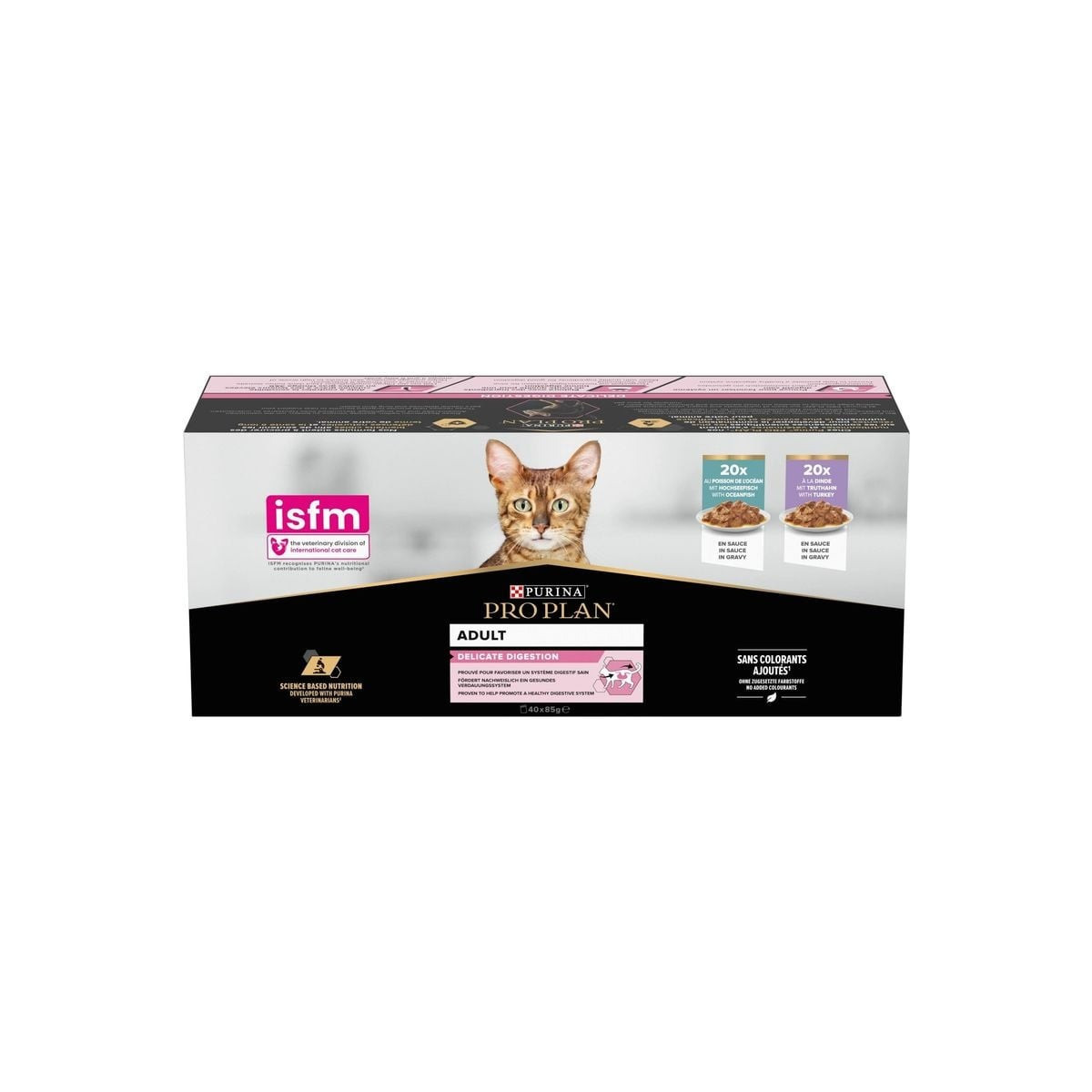 PROPLAN pâtée dinde & poisson : santé digestive chat adulte - 3,4kg