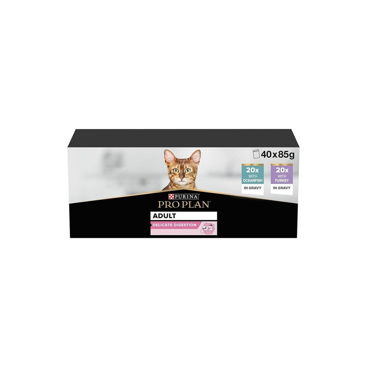 PROPLAN pâtée dinde & poisson : santé digestive chat adulte - 3,4kg