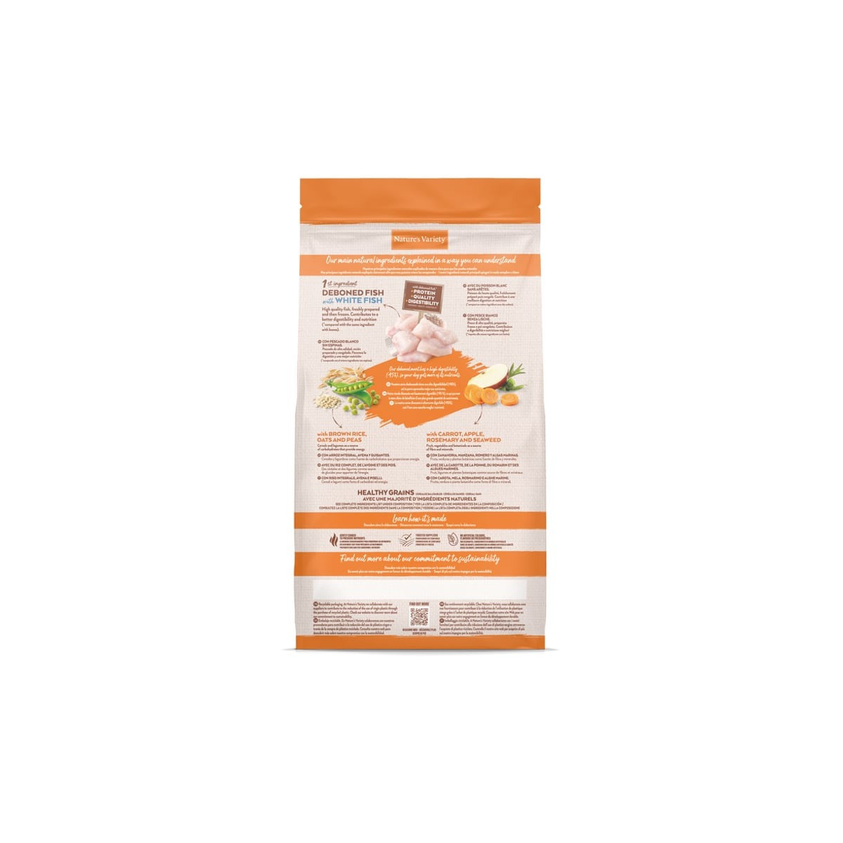 Nature's Variety Croquettes Chien Mini Poisson 3kg - Sans Céréales
