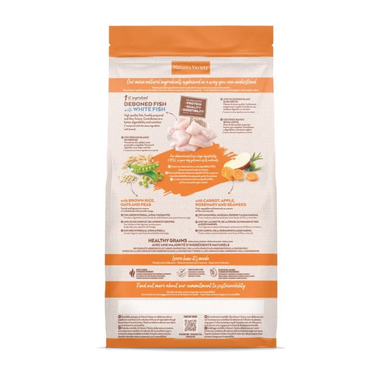 Nature's Variety Croquettes Chien Mini Poisson 3kg - Sans Céréales