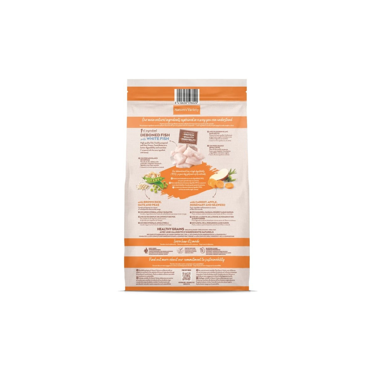 Nature's Variety Croquettes Chien Mini Poisson 3kg - Sans Céréales
