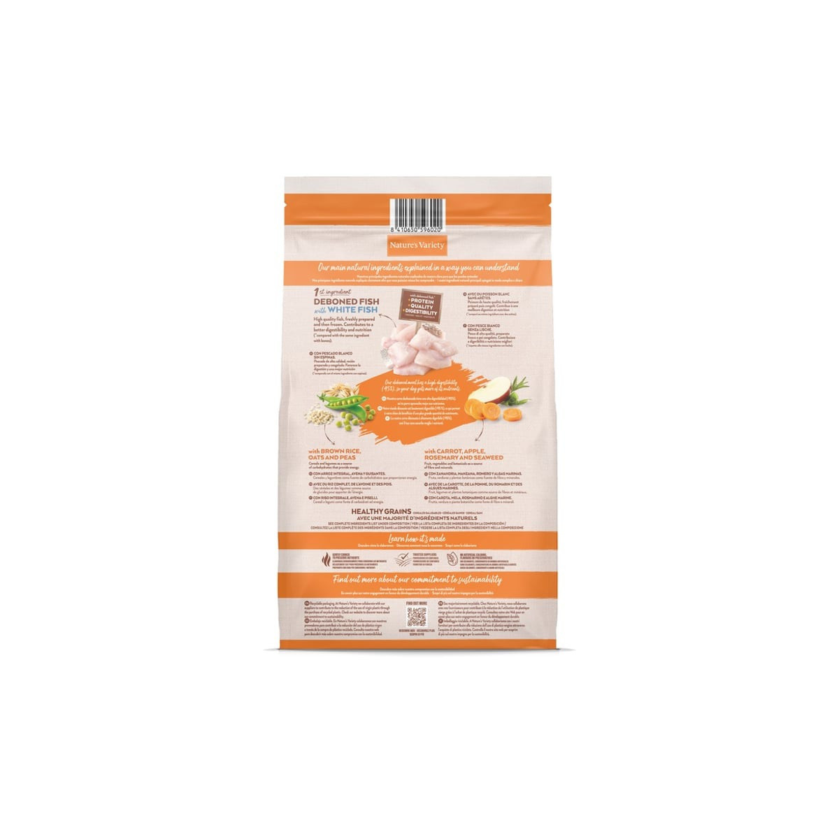 Nature's Variety Croquettes Poisson Chien 10kg - 30% Protéines