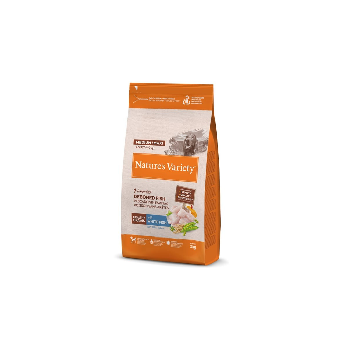 Nature's Variety Croquettes Poisson Chien 10kg - 30% Protéines