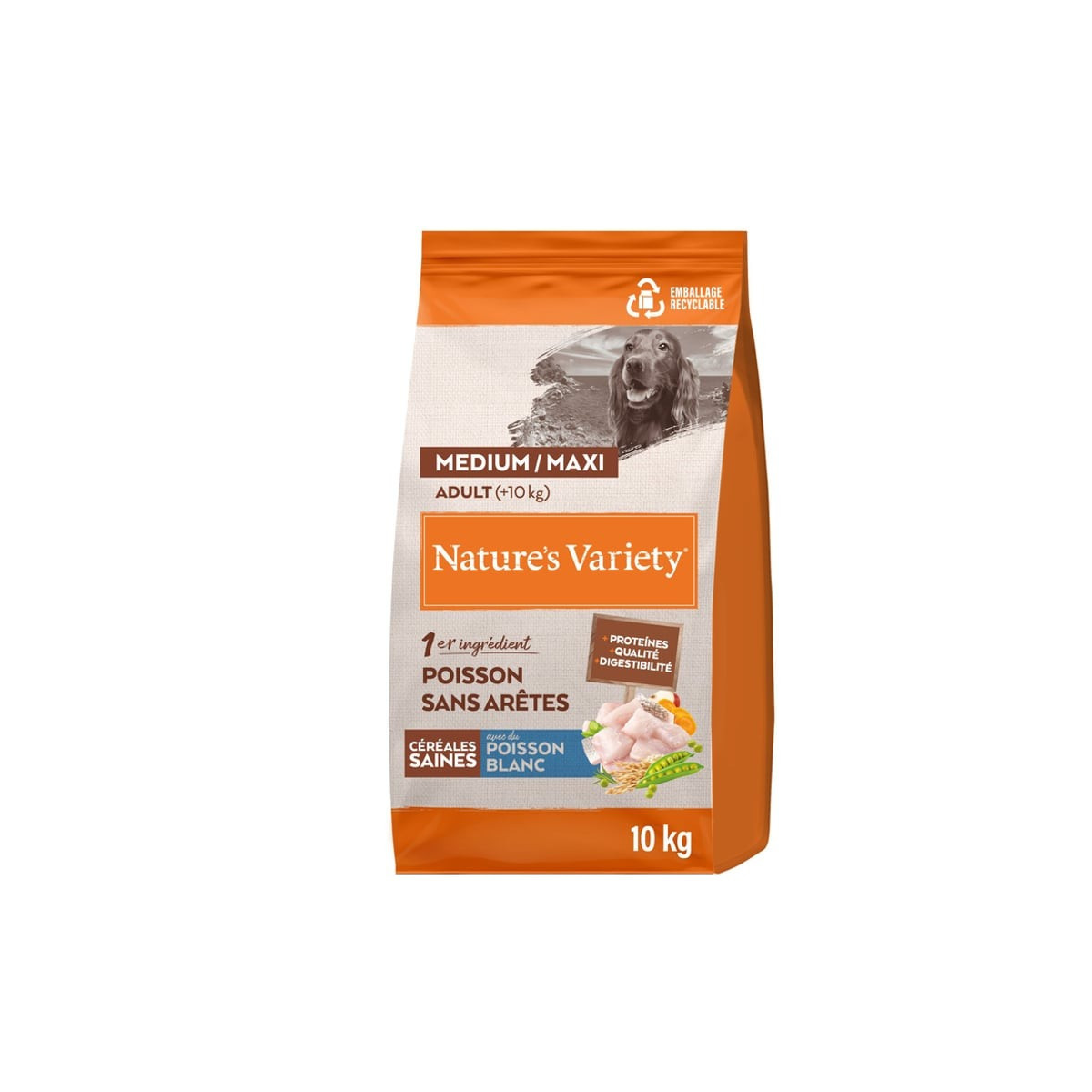 Nature's Variety Croquettes Poisson Chien 10kg - 30% Protéines
