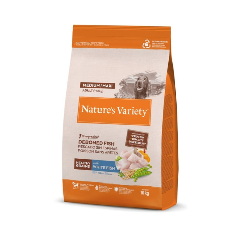 Nature's Variety Croquettes Poisson Chien 10kg - 30% Protéines